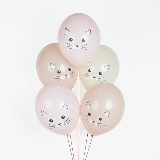 Cat Balloons - 5 count