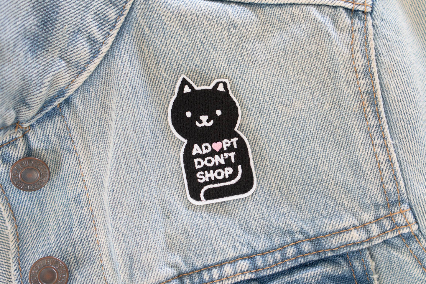 Adopt Don't Shop Patch: Black