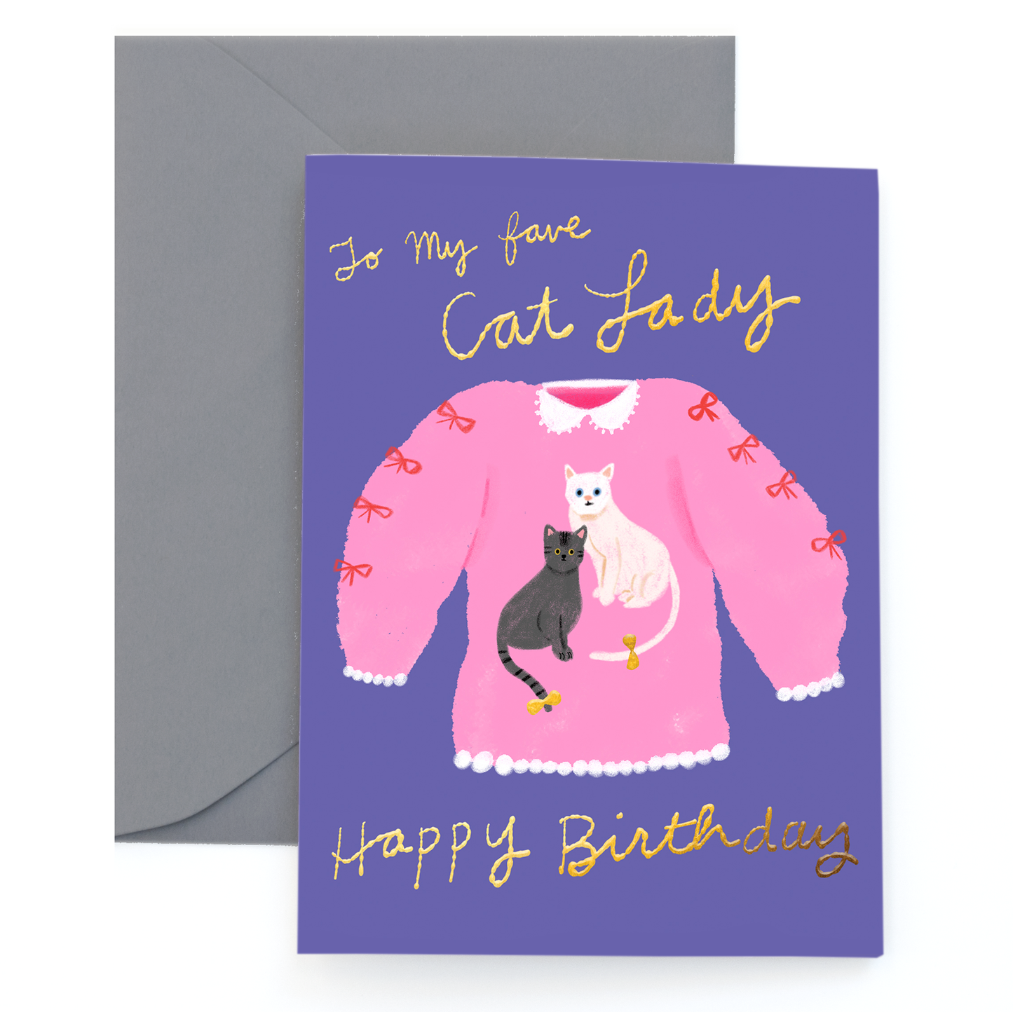 CAT LADY Birthday BLANK INSIDE
