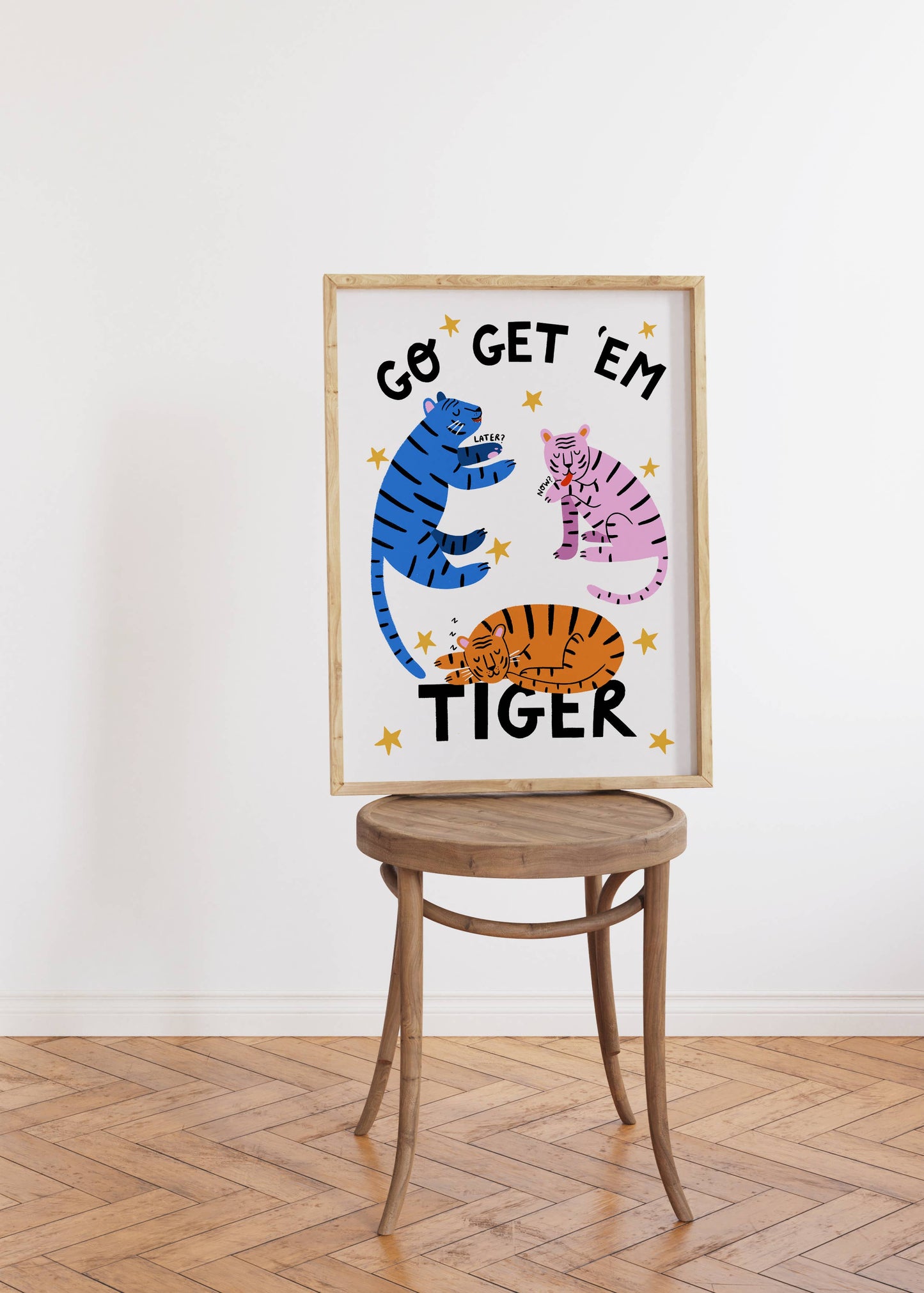 Go Get 'Em Tiger –Heavyweight Tiger Art Print