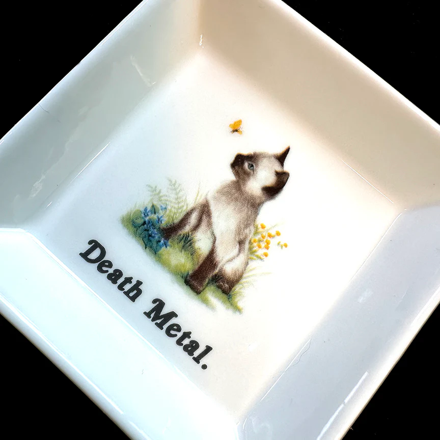 "DEATH METAL" CAT TRINKET TRAY