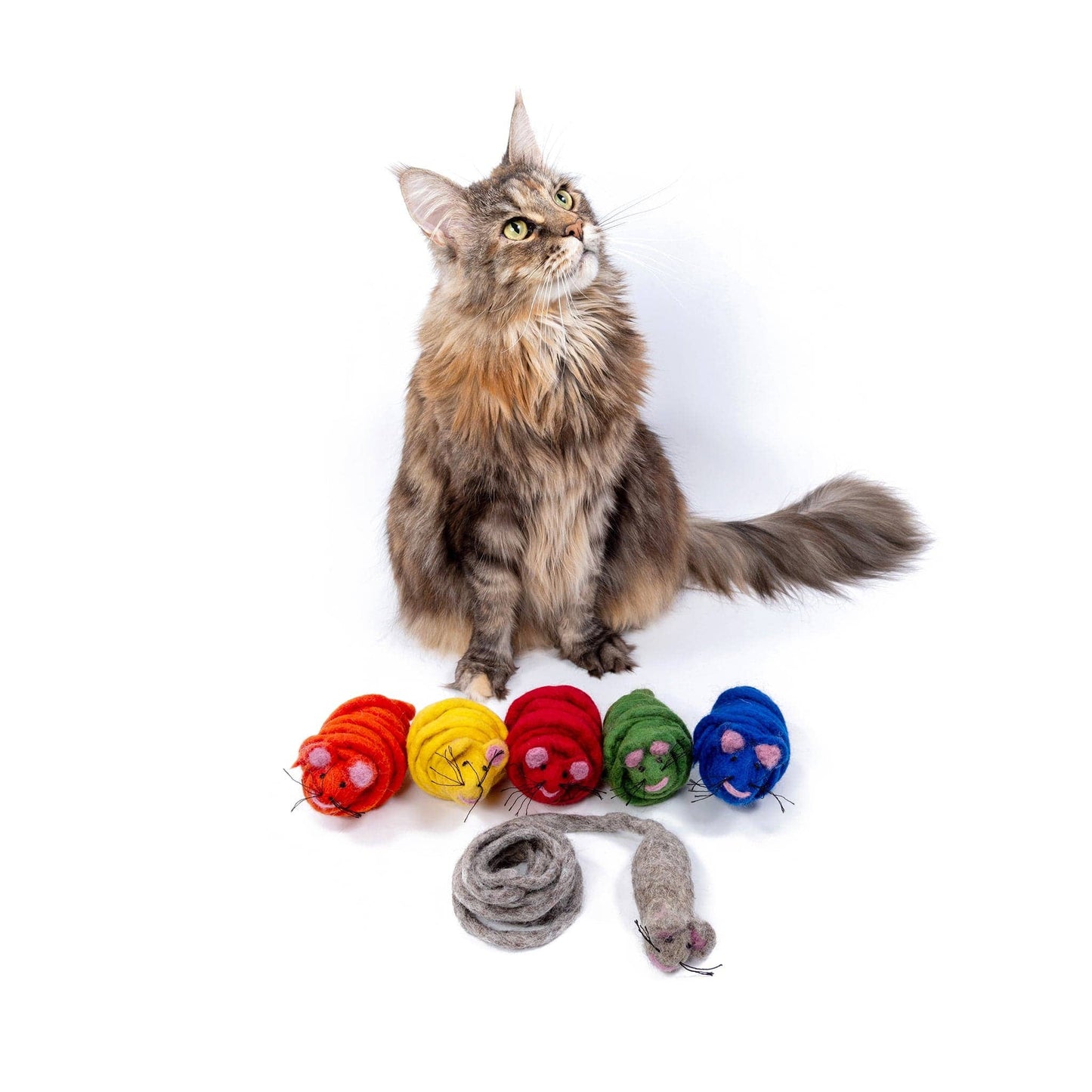Monte the Mouse - 2M Long Tailed Felt Cat Toy