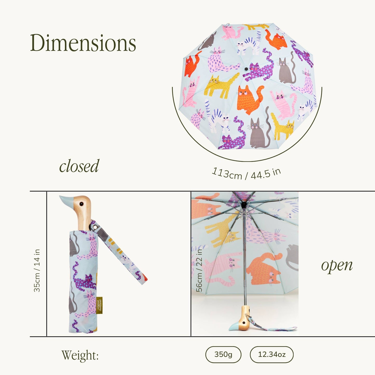 Ice Arty Cats Duck Umbrella