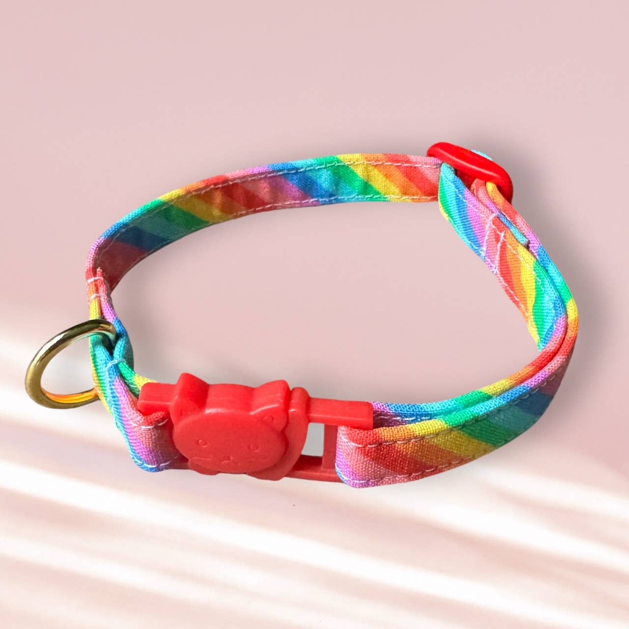 Rainbow Adjustable Breakaway Cat Collar: Cat