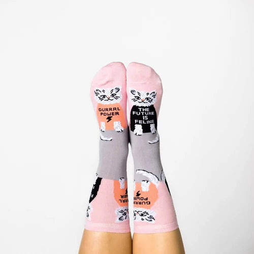 Women's - Future Is Feline Crew Socks