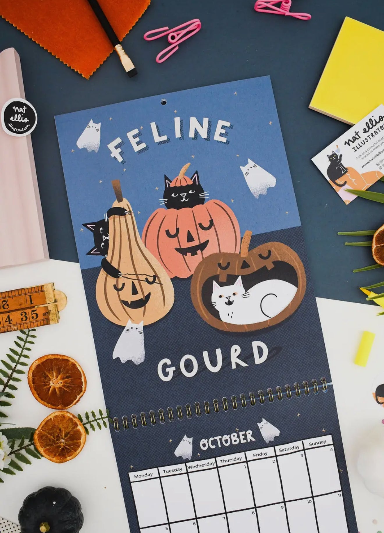 A Year of Cats 2026 Calendar - A4 Double Page Calendar