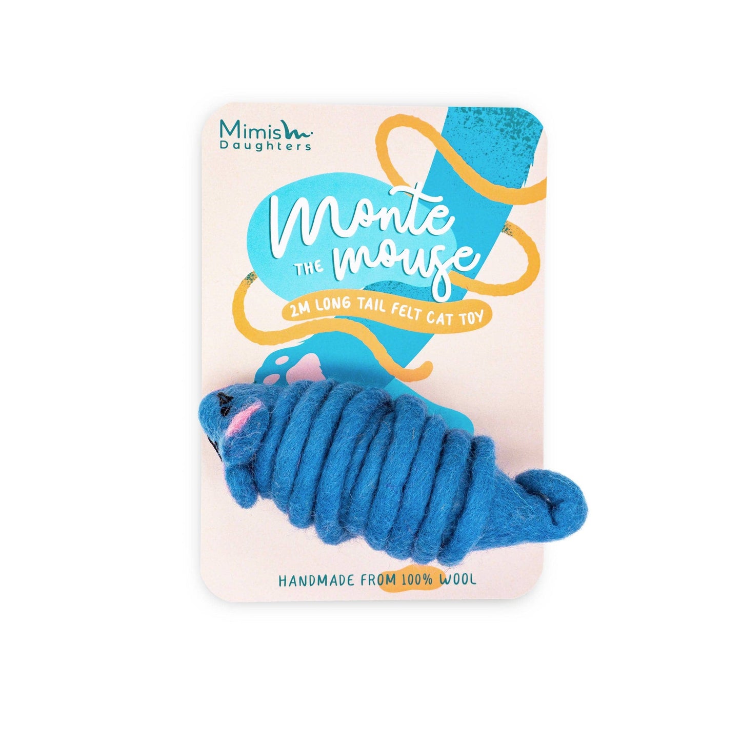 Monte the Mouse - 2M Long Tailed Felt Cat Toy