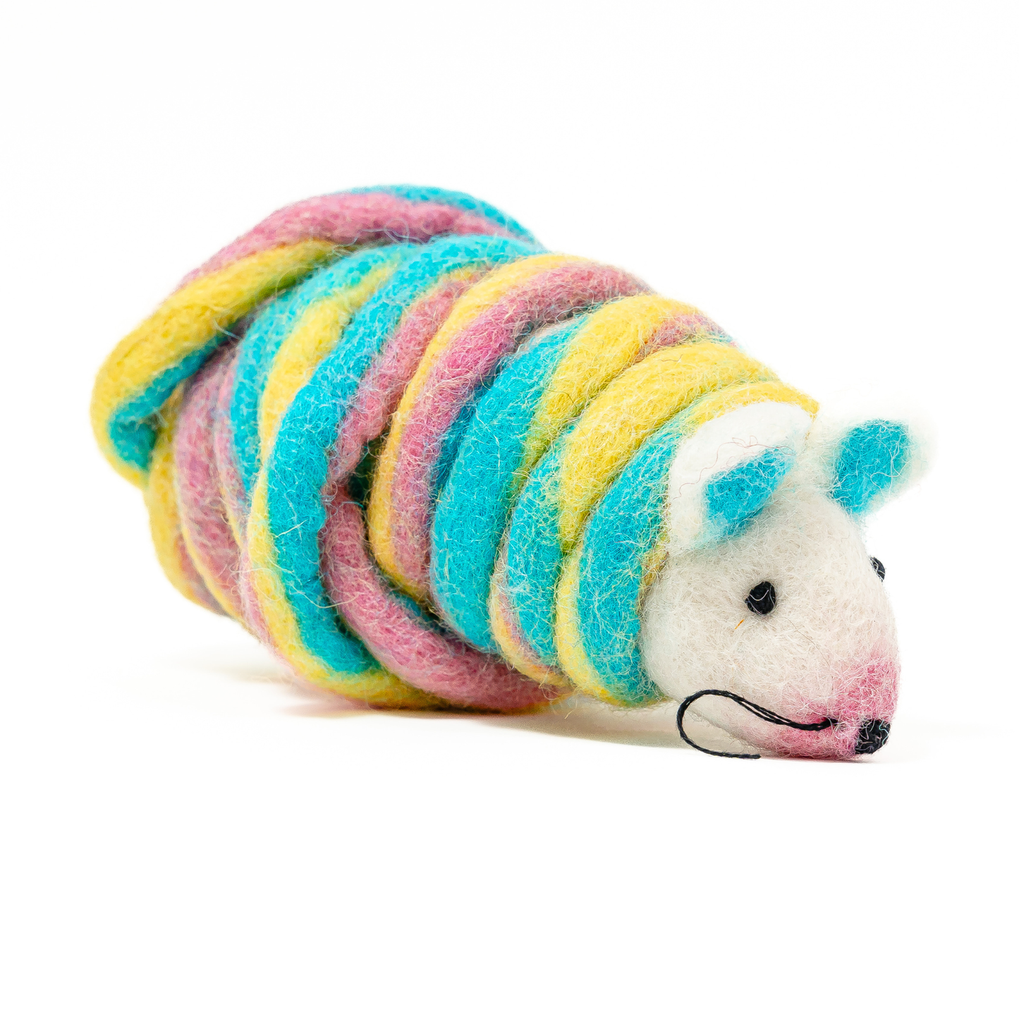 Wool Mouse Cat Toy 6-Foot-Tail - all-red, rainbow, unicorn: Unicorn swirl