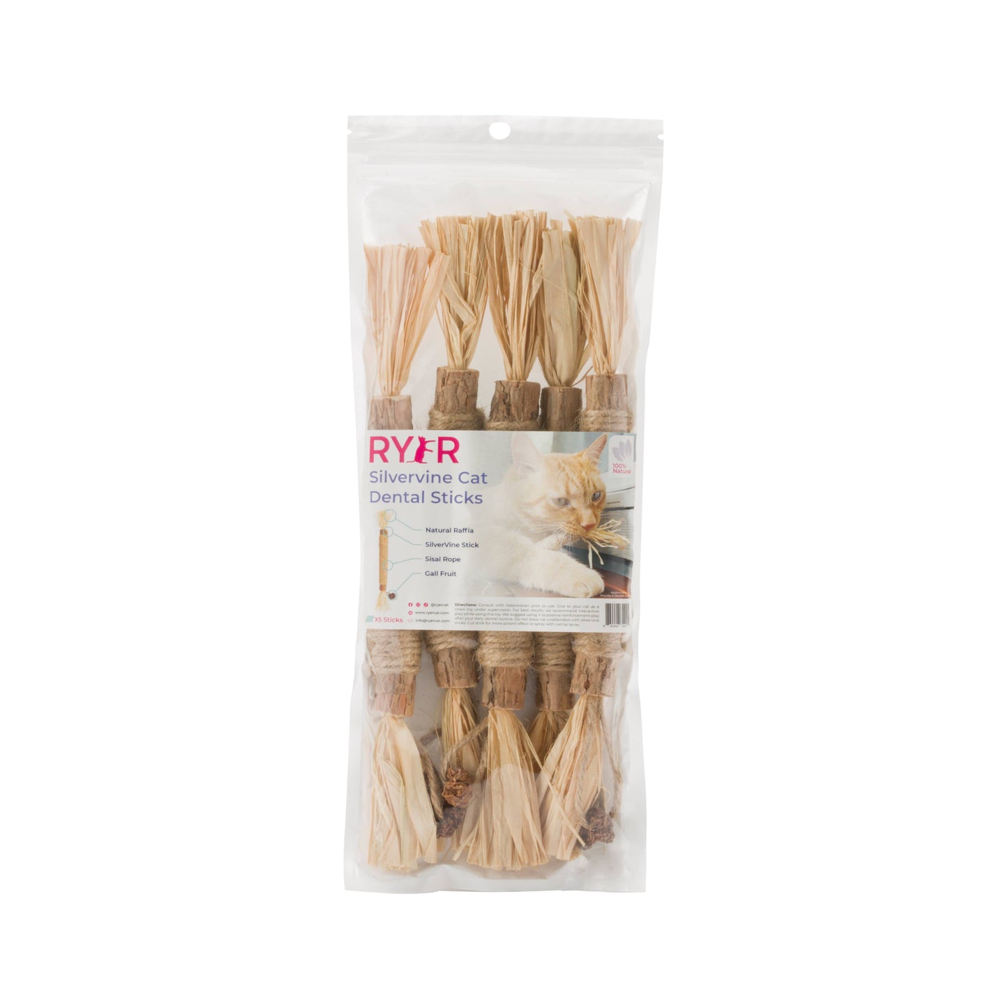 Silver Vine Cat Dental Sticks - Natural Dental Care (5 Pack)