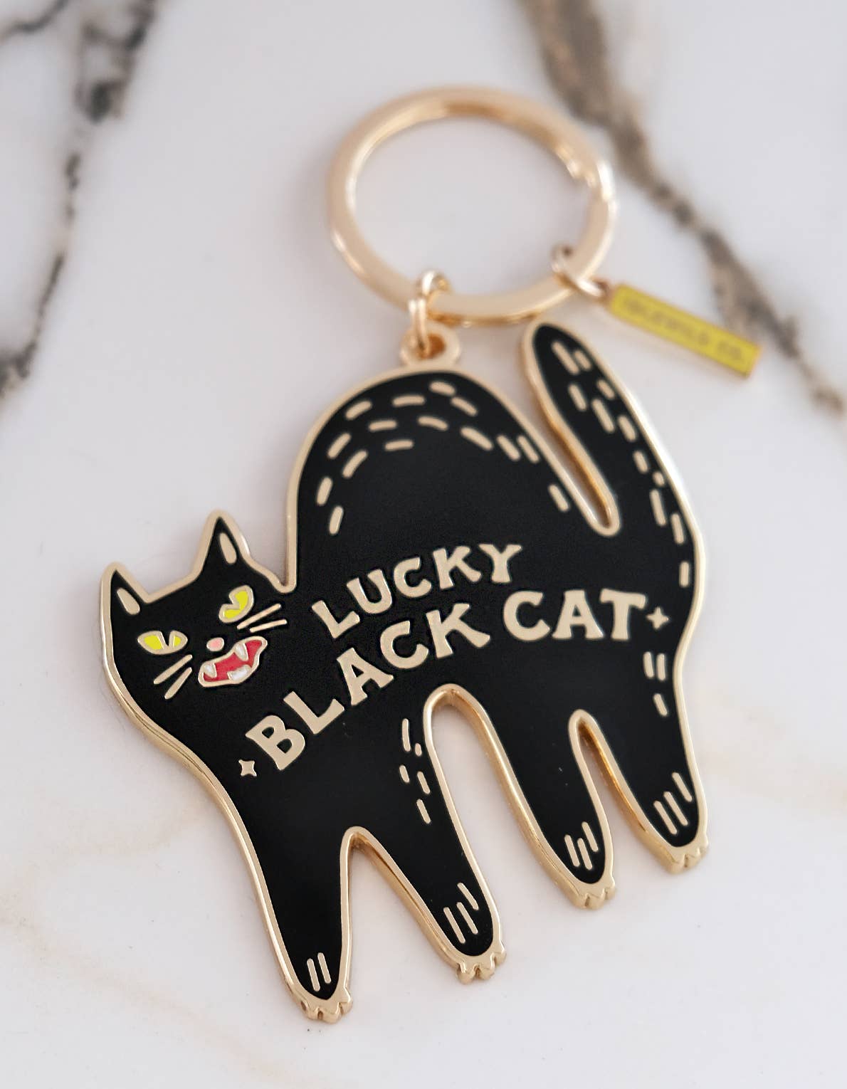 Enamel Keychain | Lucky Black Cat: Gift Box