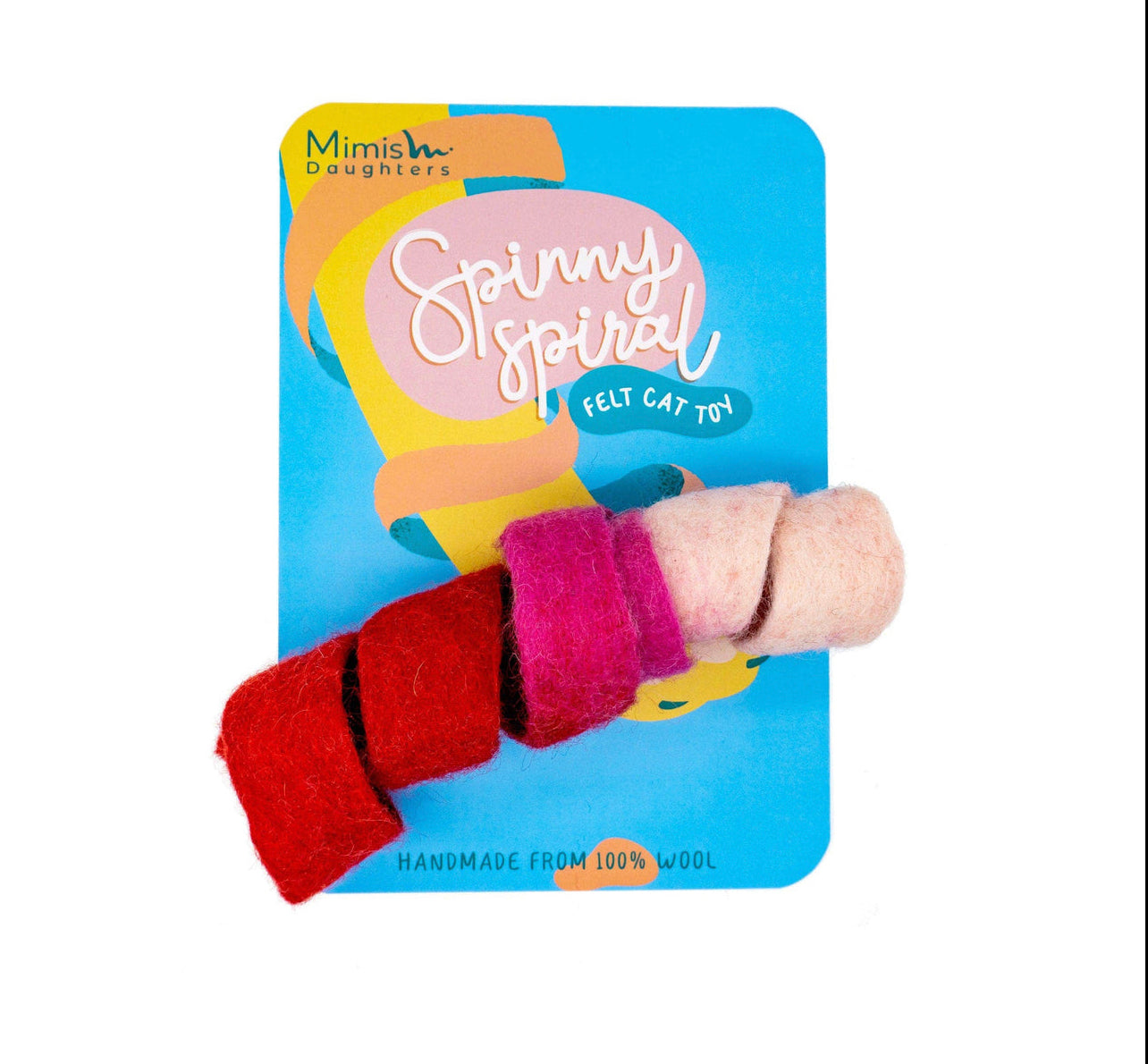 Spinny Spiral - Felt Cat Toy