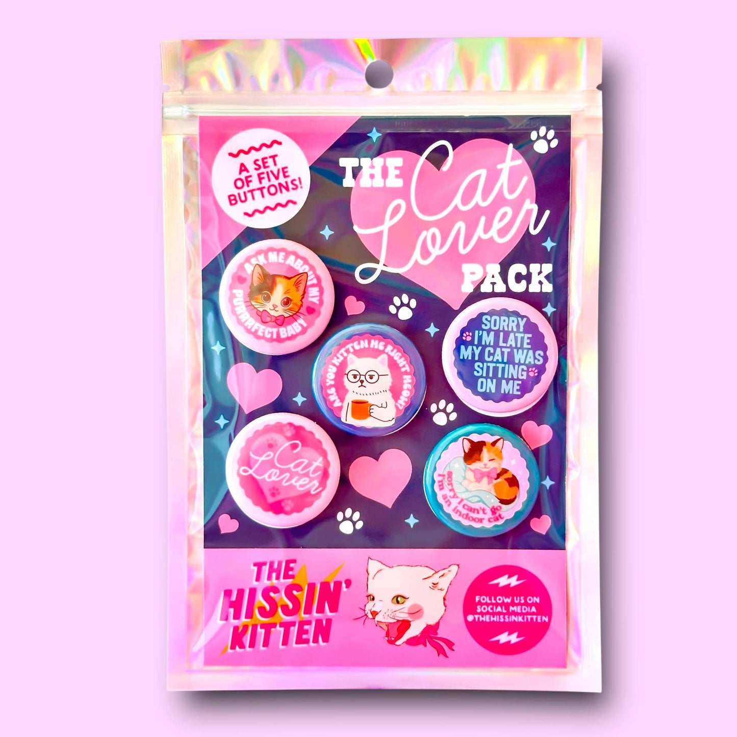 The Cat Lover Pack Pin Back