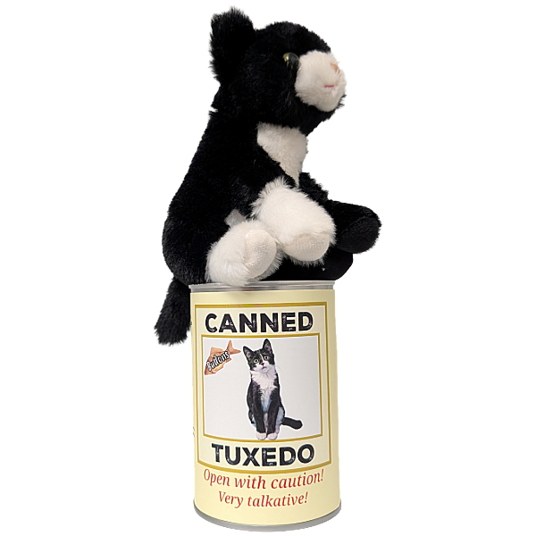 Canned Tuxedo - Rescue Cat - Eco-Friendly and Recycled: Pop Top Lid