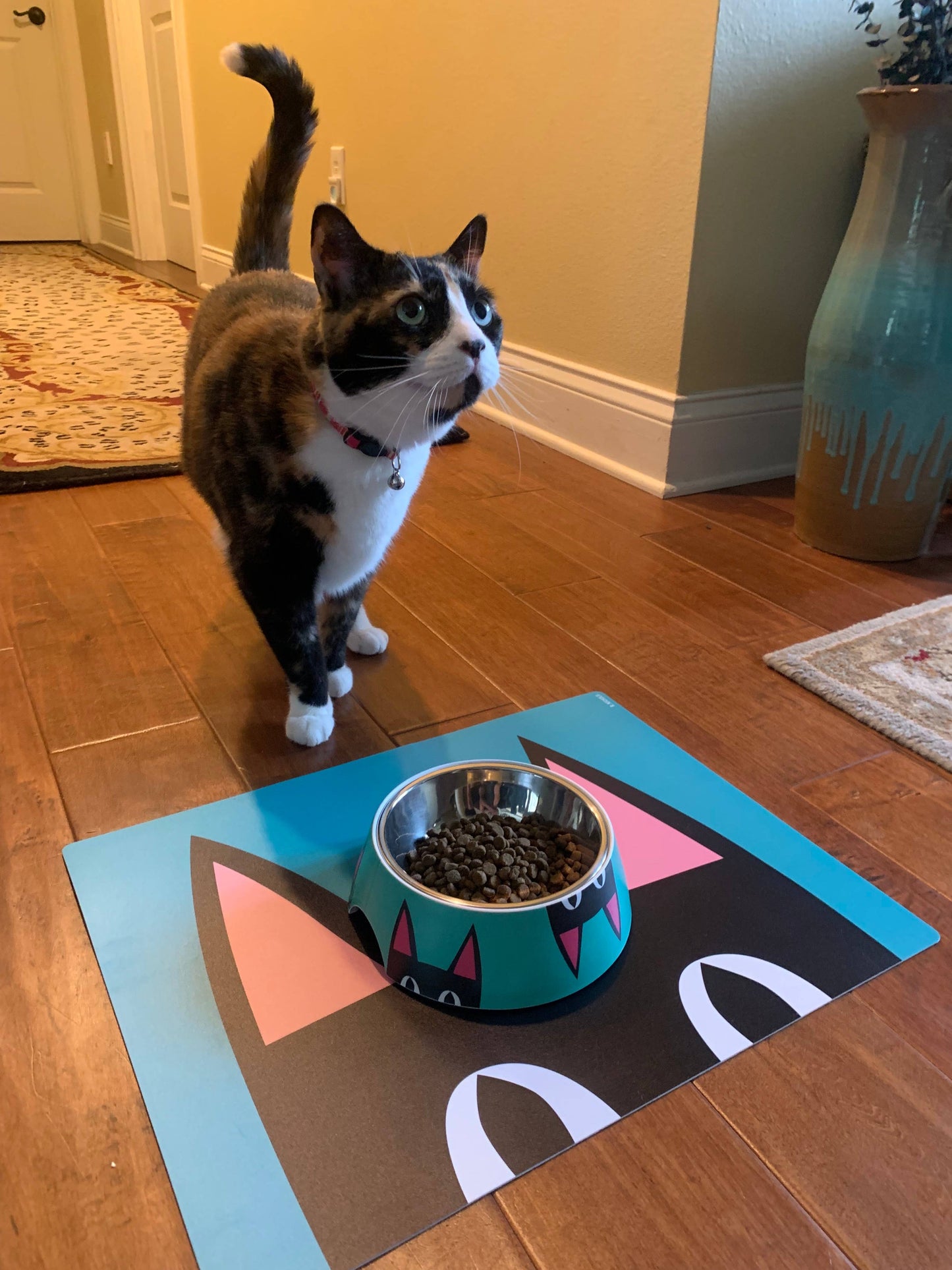 Peeking Kitty Medium Pet Bowl