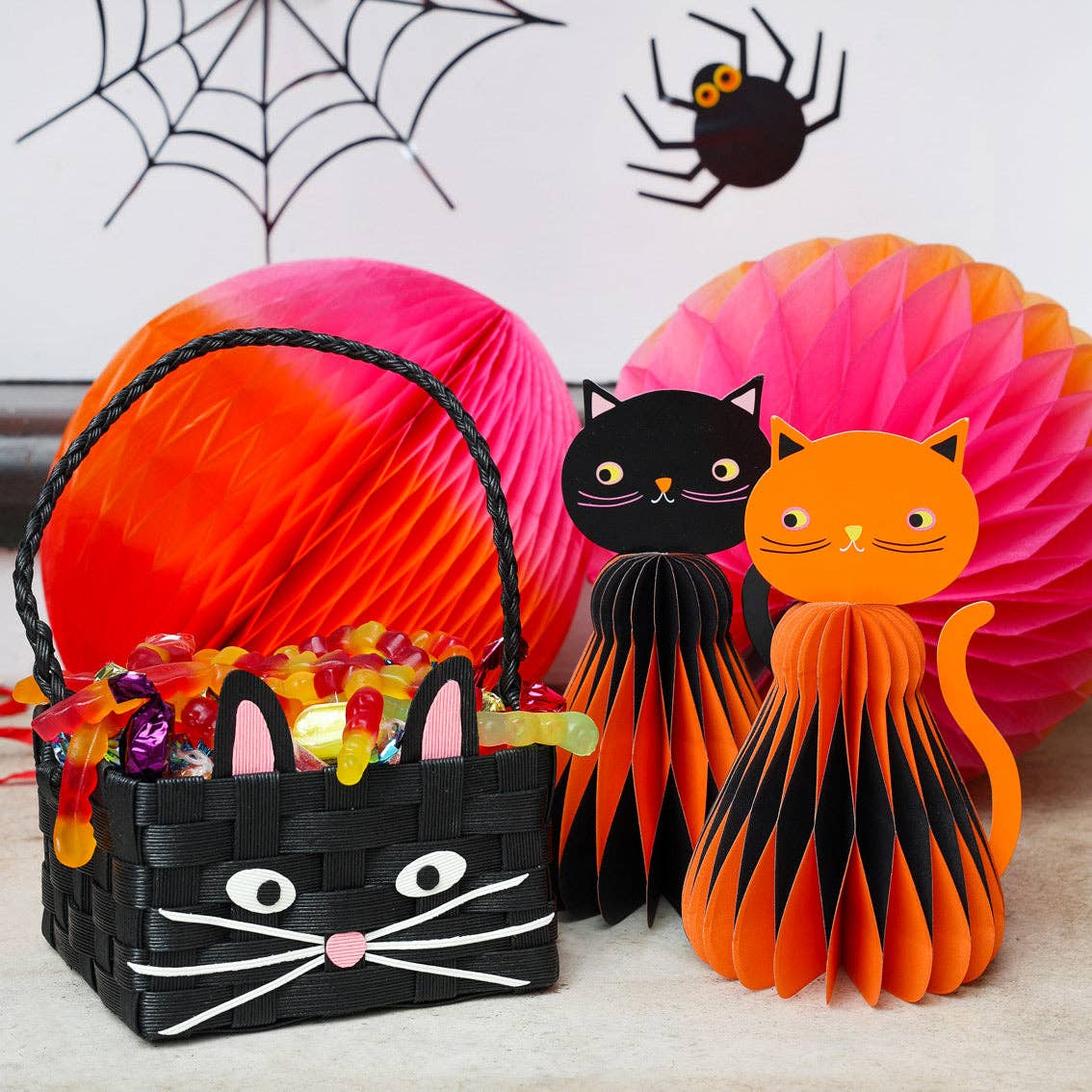 Halloween Cat Shaped Basket | Halloween Decor |