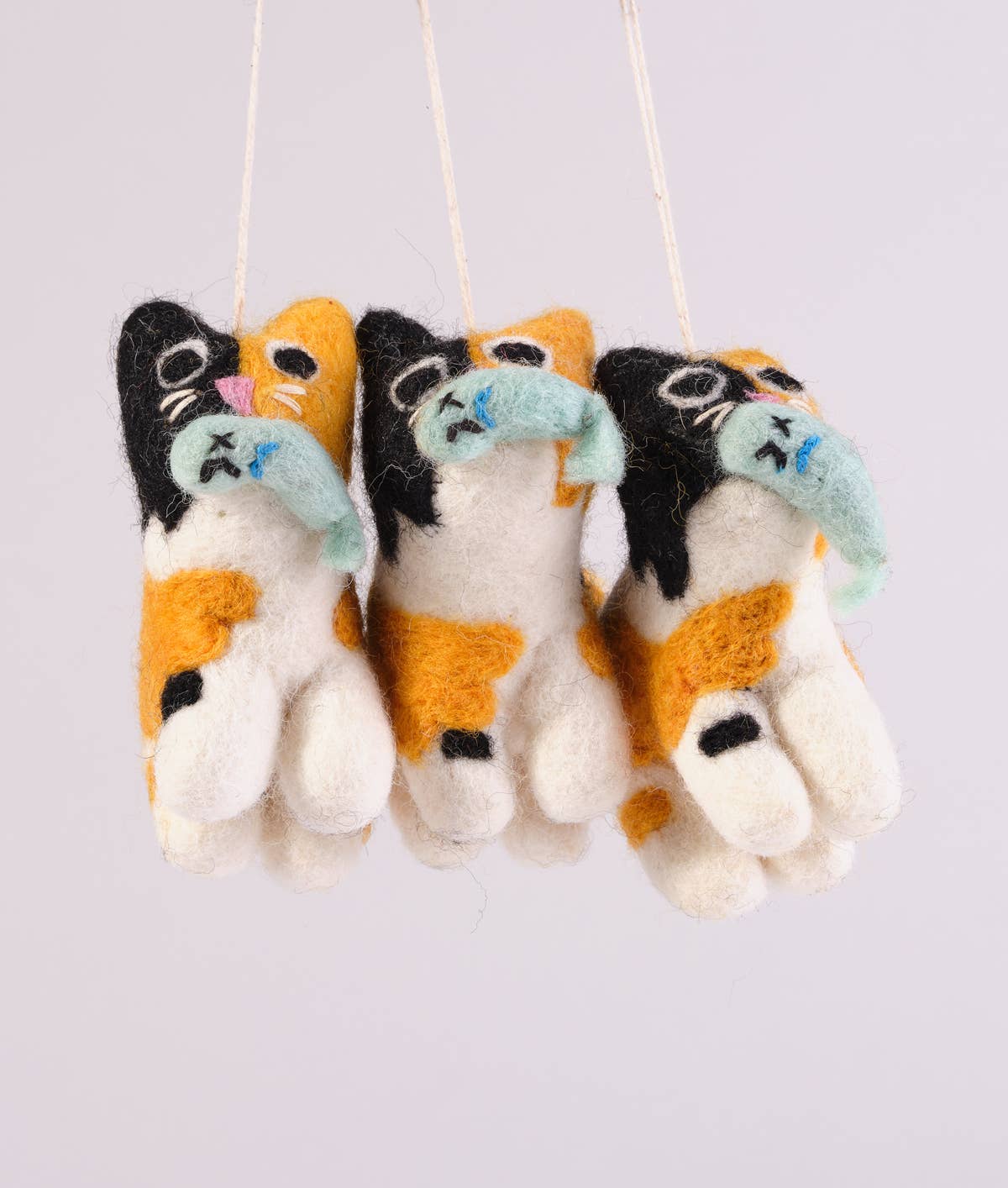 'Dwight' Calico Hanging Felt Ornament