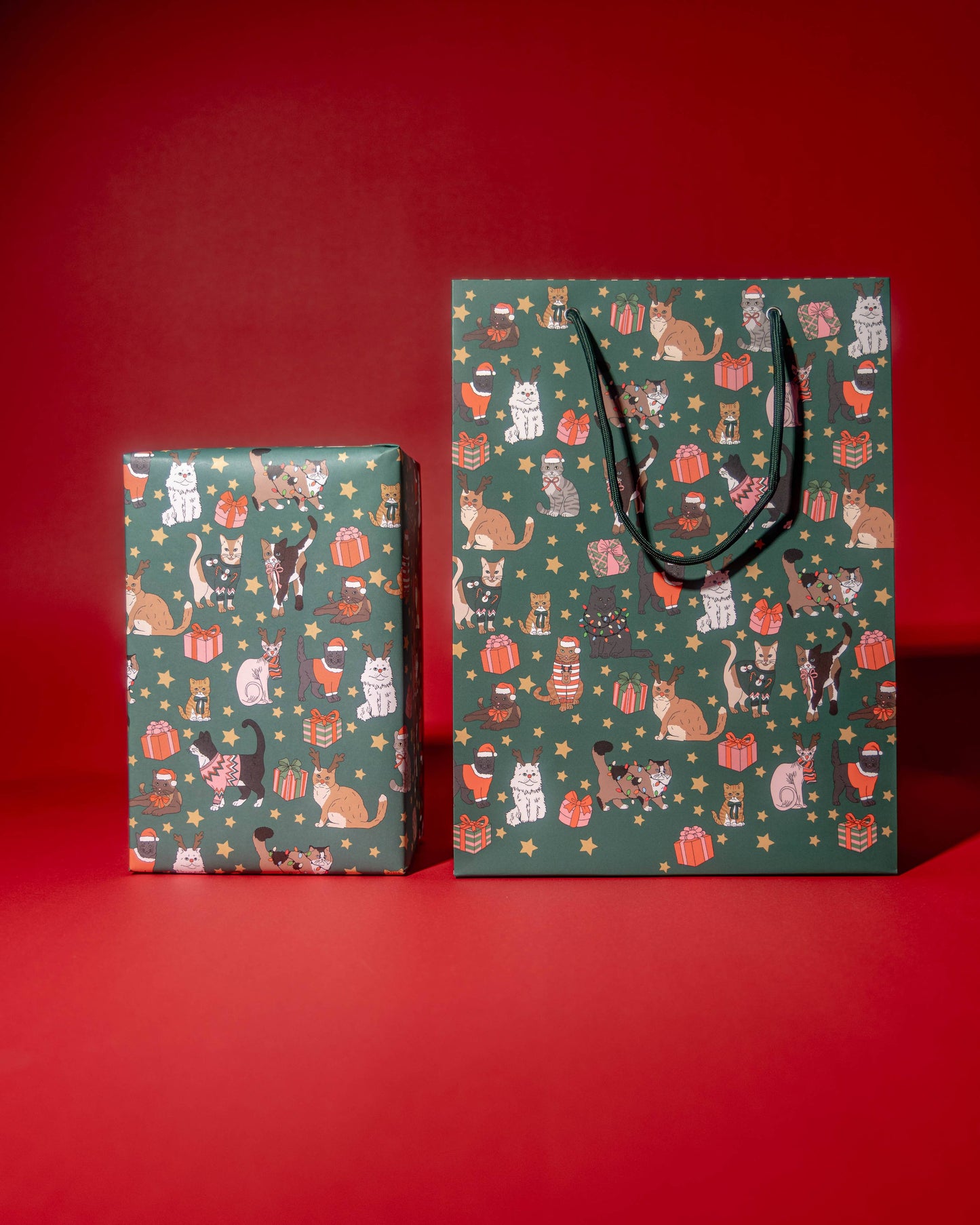 Holiday Cats Gift Bag
