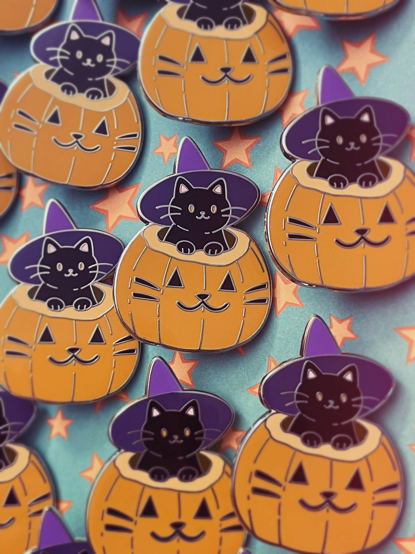 Witch Cat Enamel Pin | Black Cat Pin