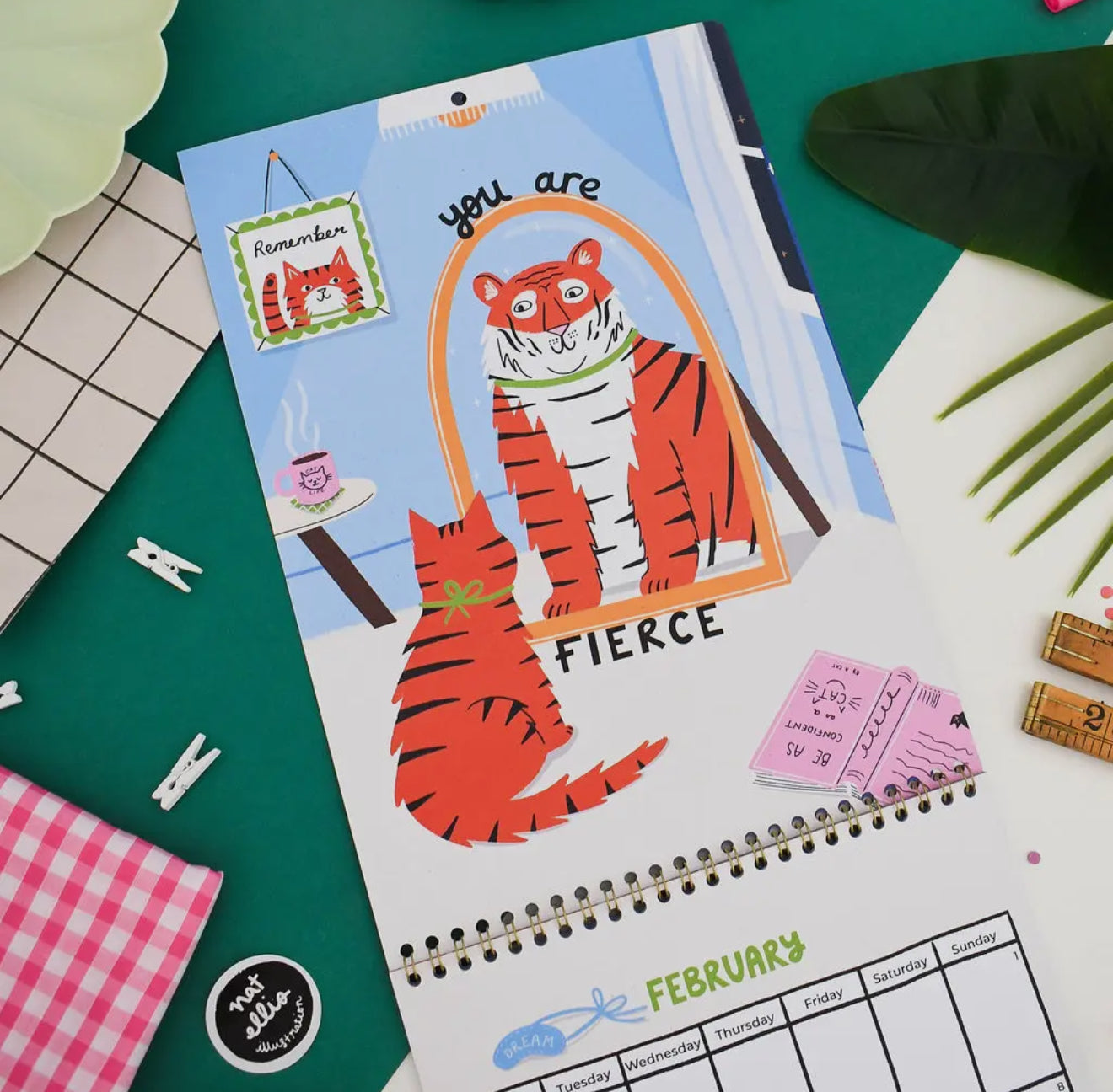 A Year of Cats 2026 Calendar - A4 Double Page Calendar