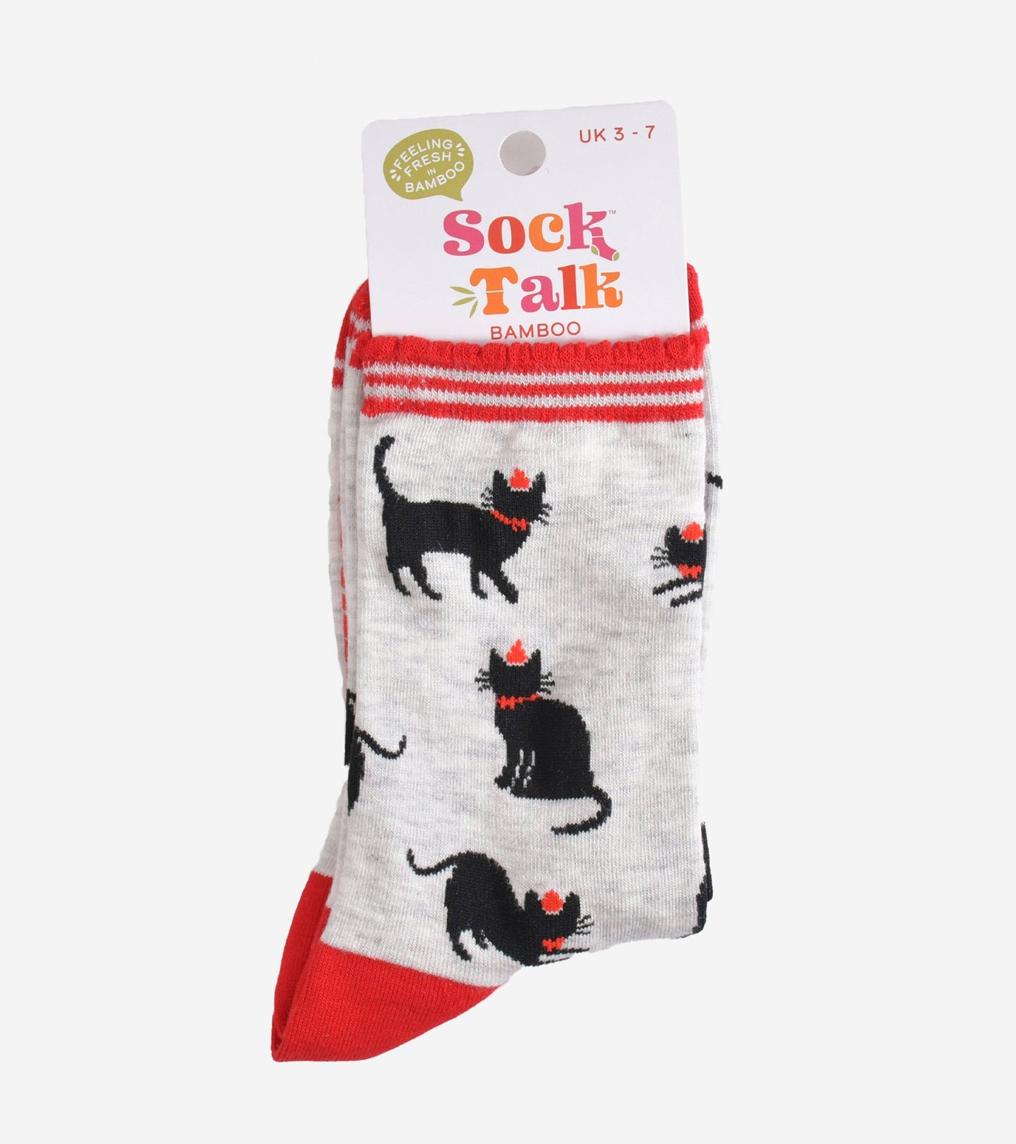 Women's Bamboo Socks Christmas Cats US Size 5-9