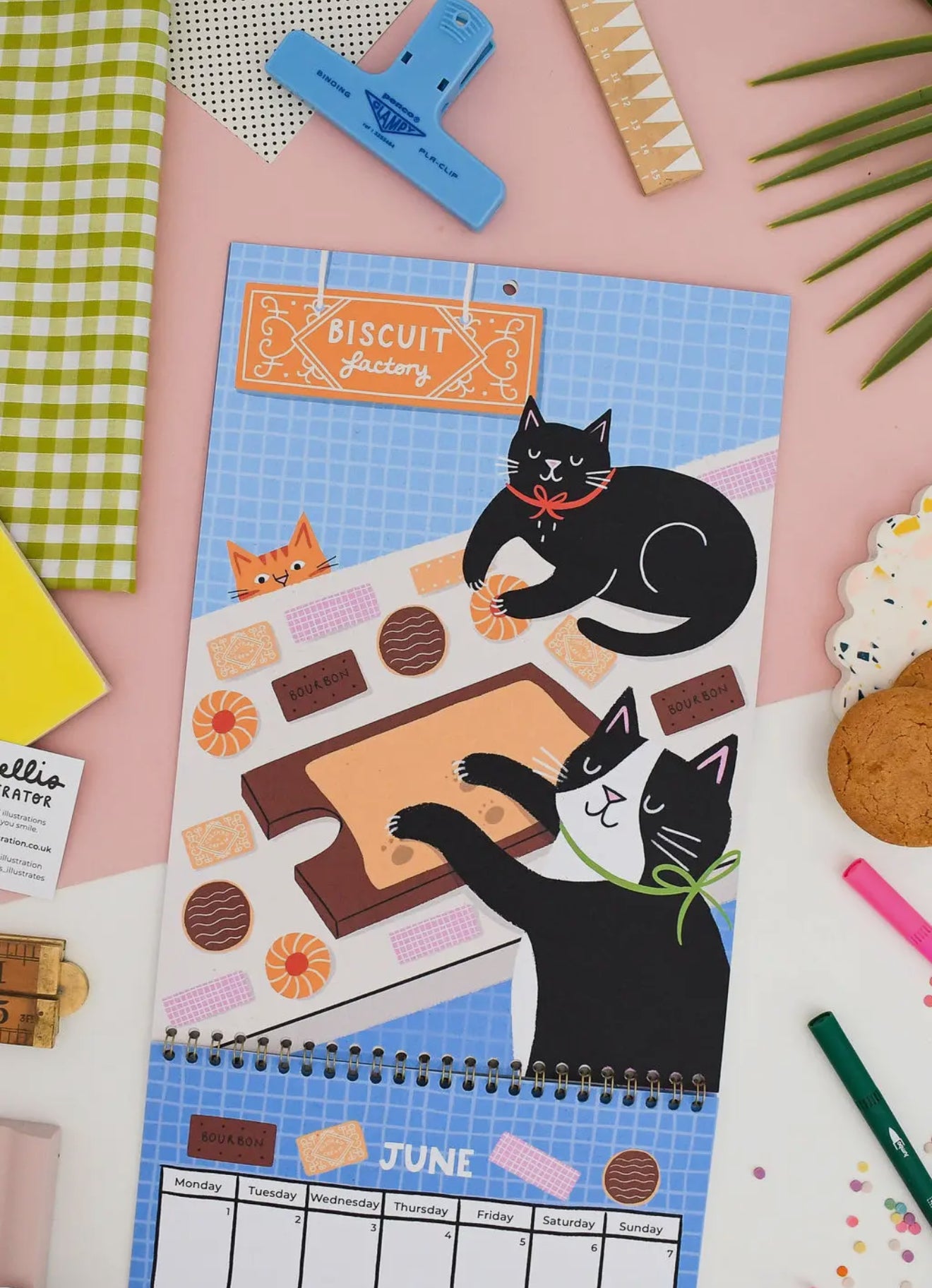 A Year of Cats 2026 Calendar - A4 Double Page Calendar