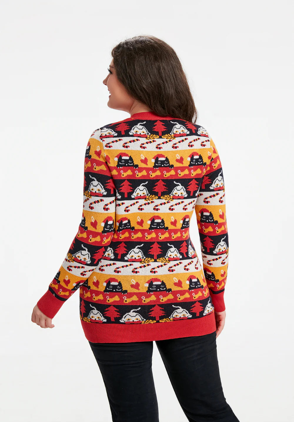 “Fiona” Meowy Christmas Cat Cardigan With Pockets