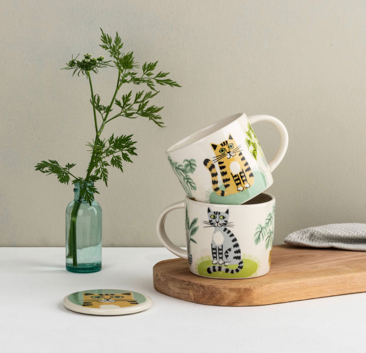 Handmade Ceramic Cat Mug | Hannah Turner