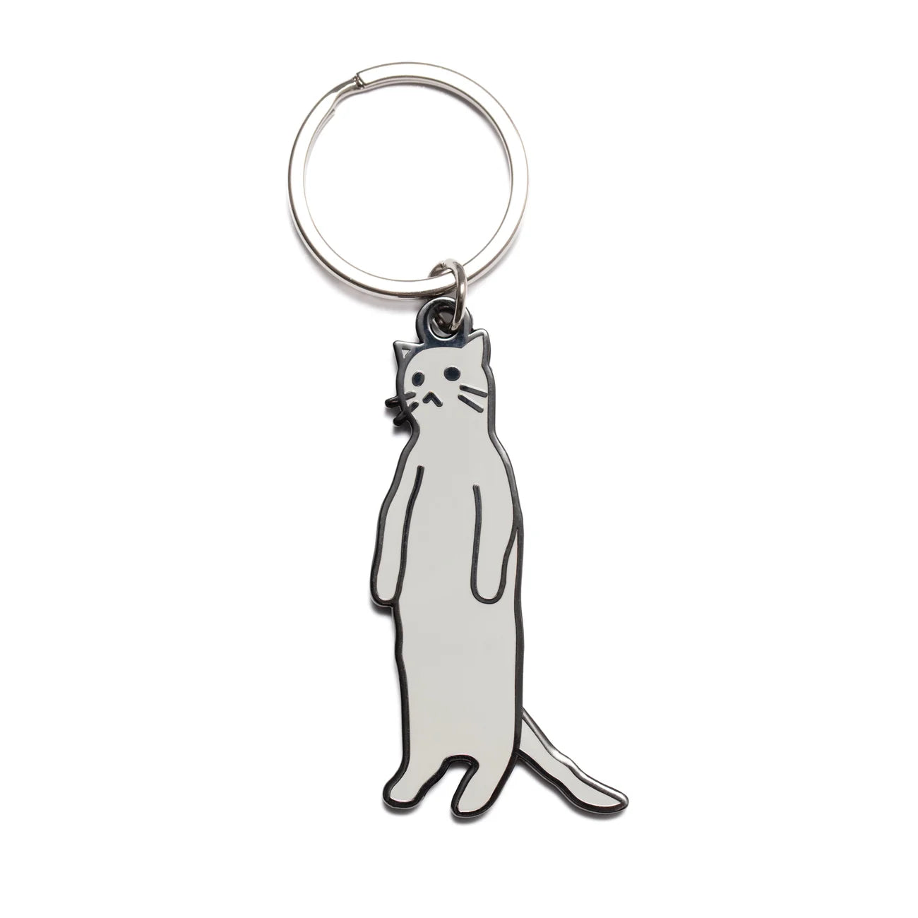 Anxiety Cat - Standing Cat Keychain