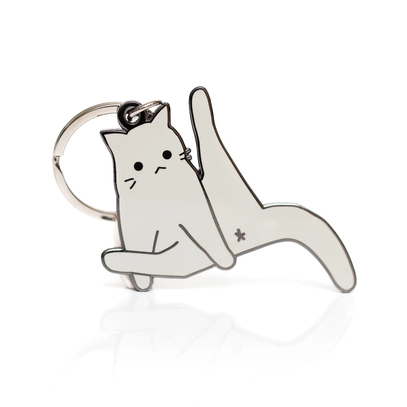Anxiety Cat - Yoga Pose Keychain