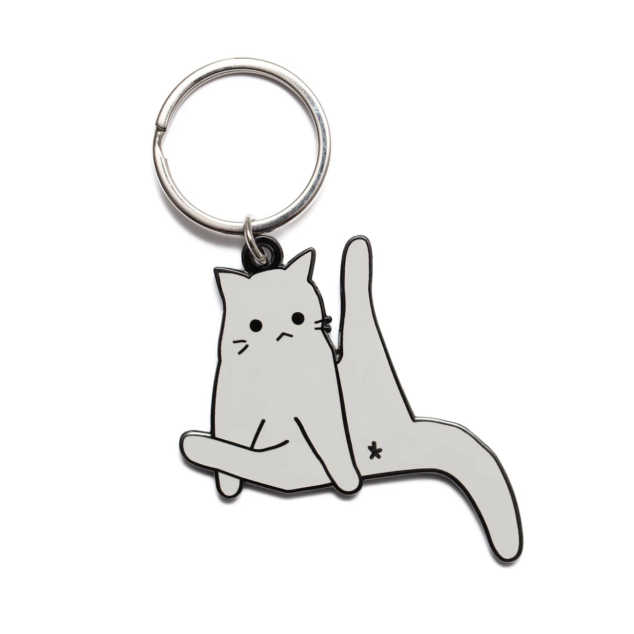 Anxiety Cat - Yoga Pose Keychain
