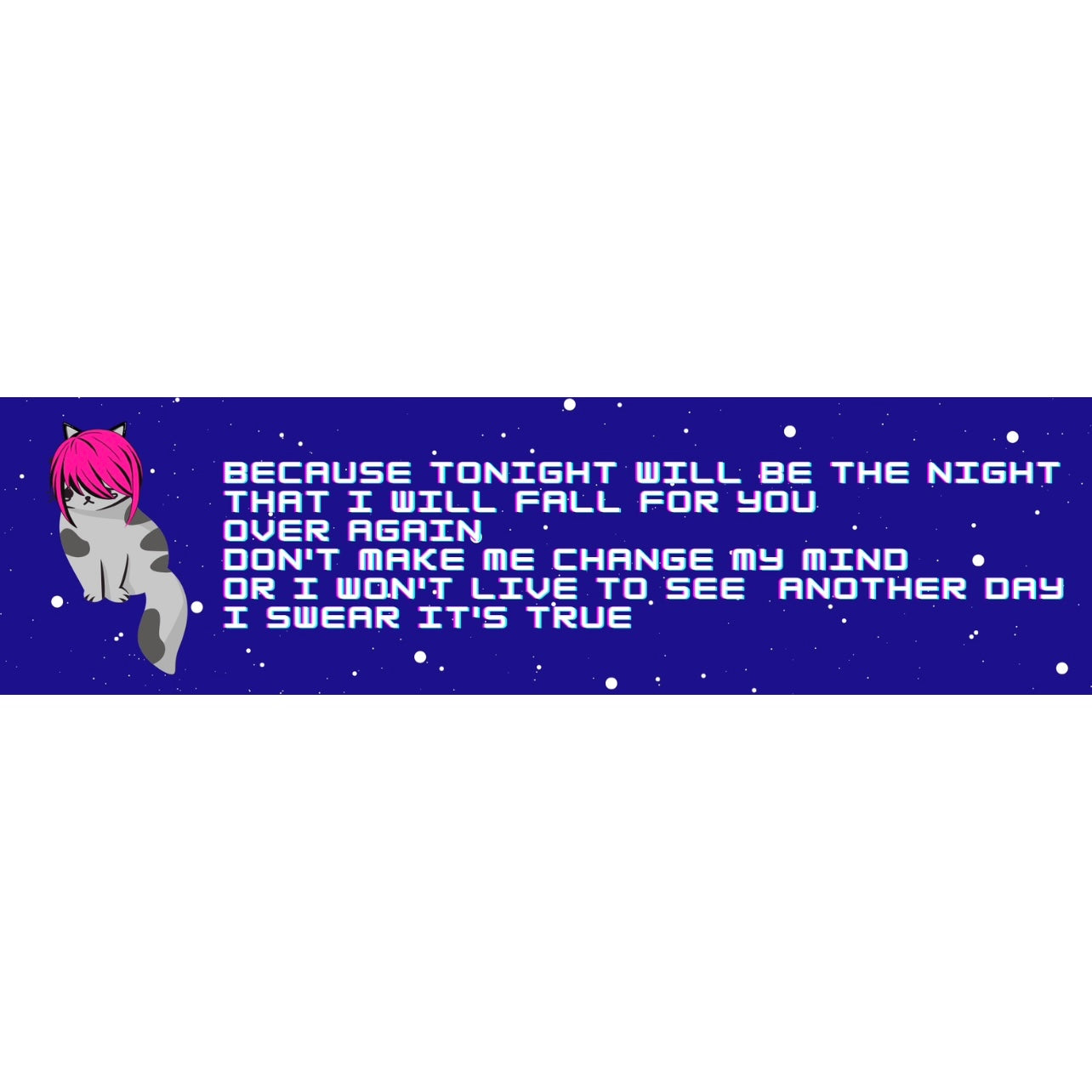 Emo Cat Bumper Sticker