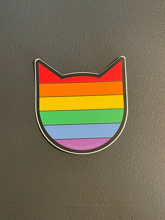 Rainbow Pride Cat Sticker