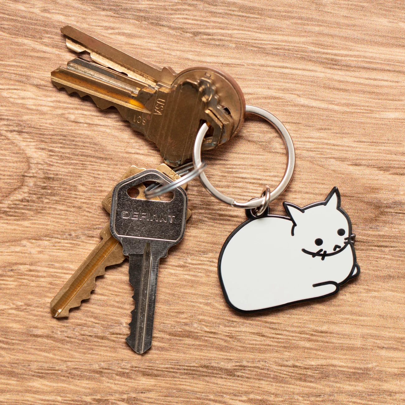 Anxiety Cat - Loaf Keychain