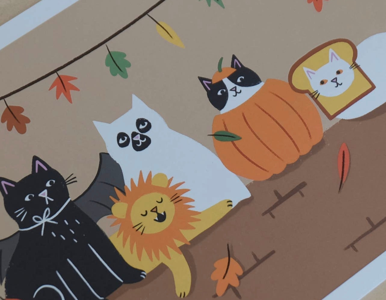 Feline Spooky – A4 Heavyweight Art Print FINAL SALE