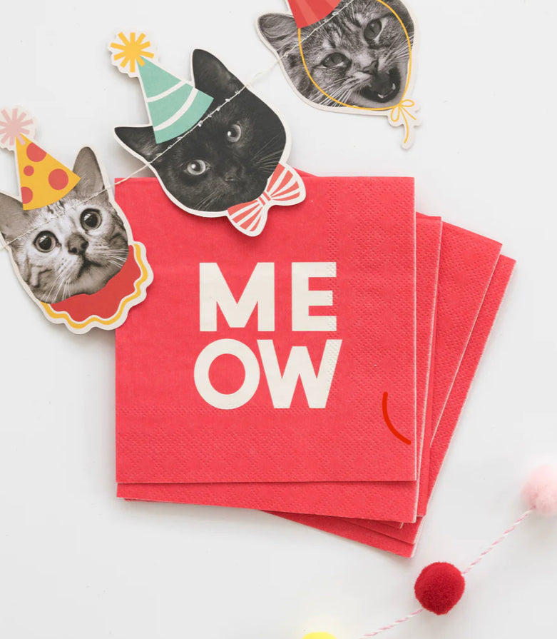 Party Cat Cocktail Napkins | My Mind's Eye