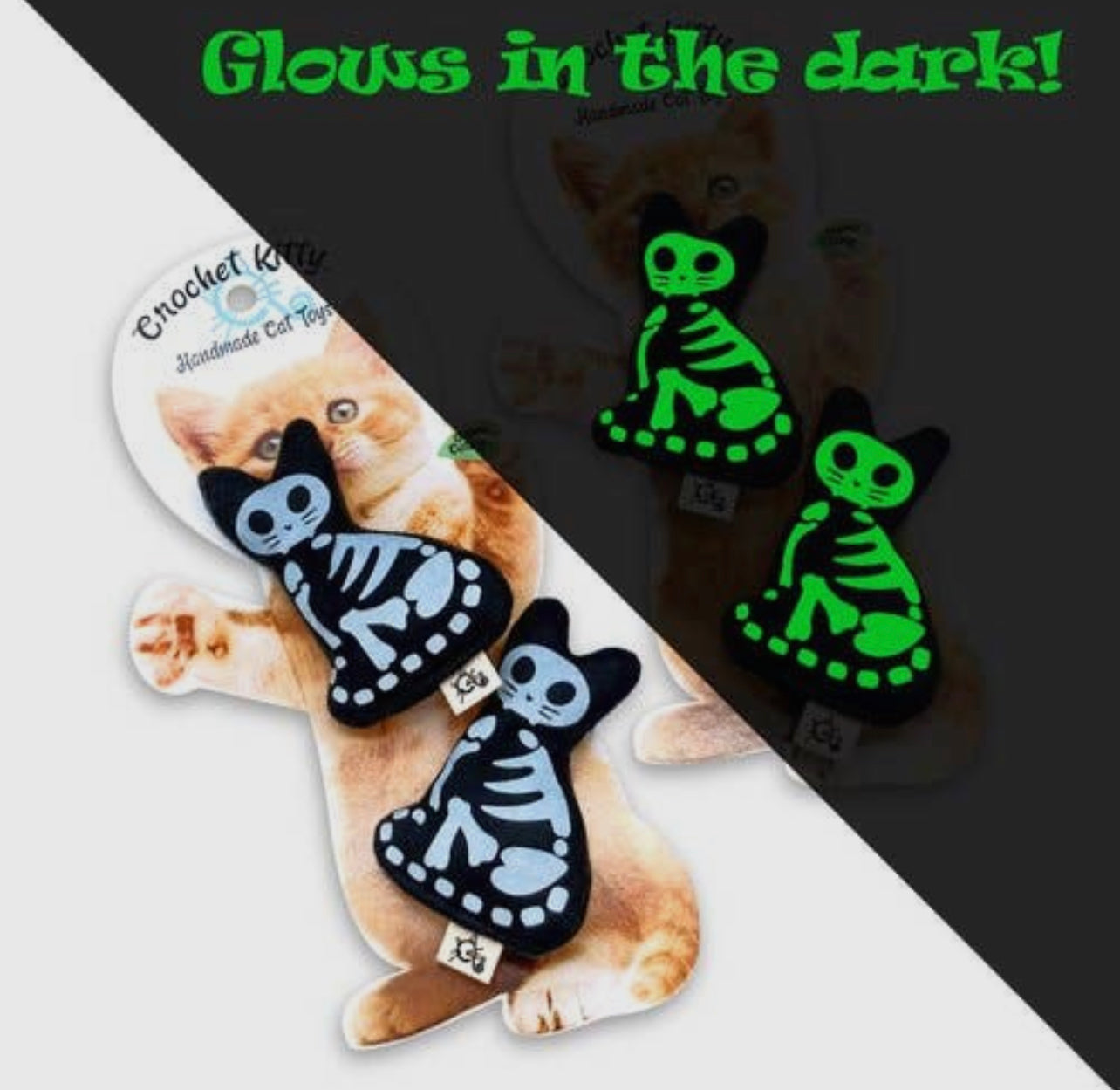 Skelekitty Twin Pack Cat Toys