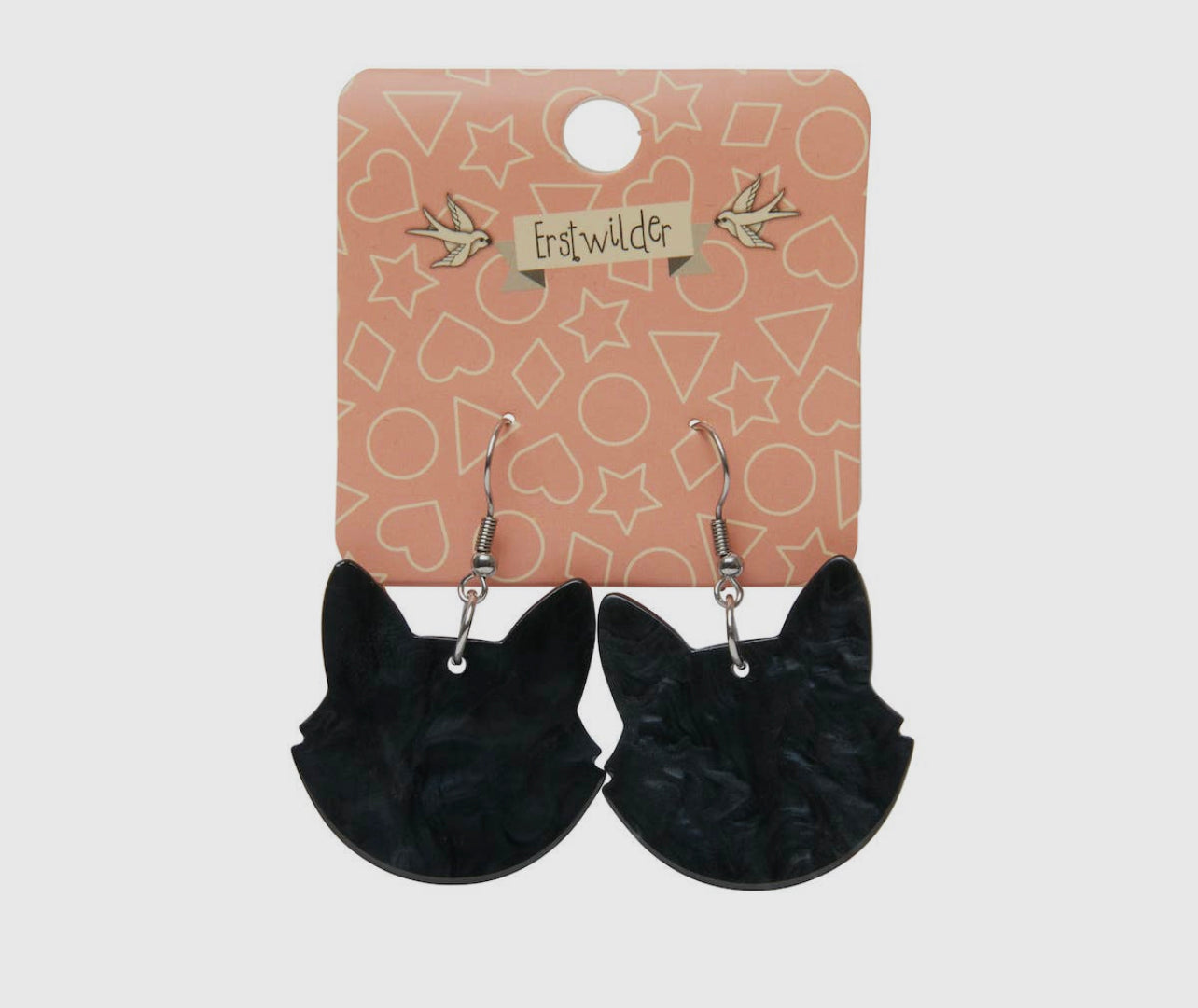 Cat Head Ripple Resin Earrings