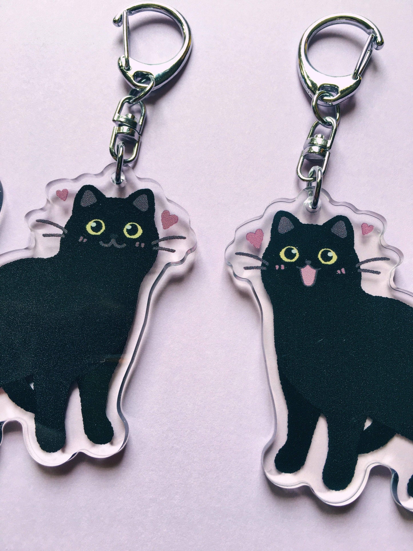 Black Cat Acrylic Keychain