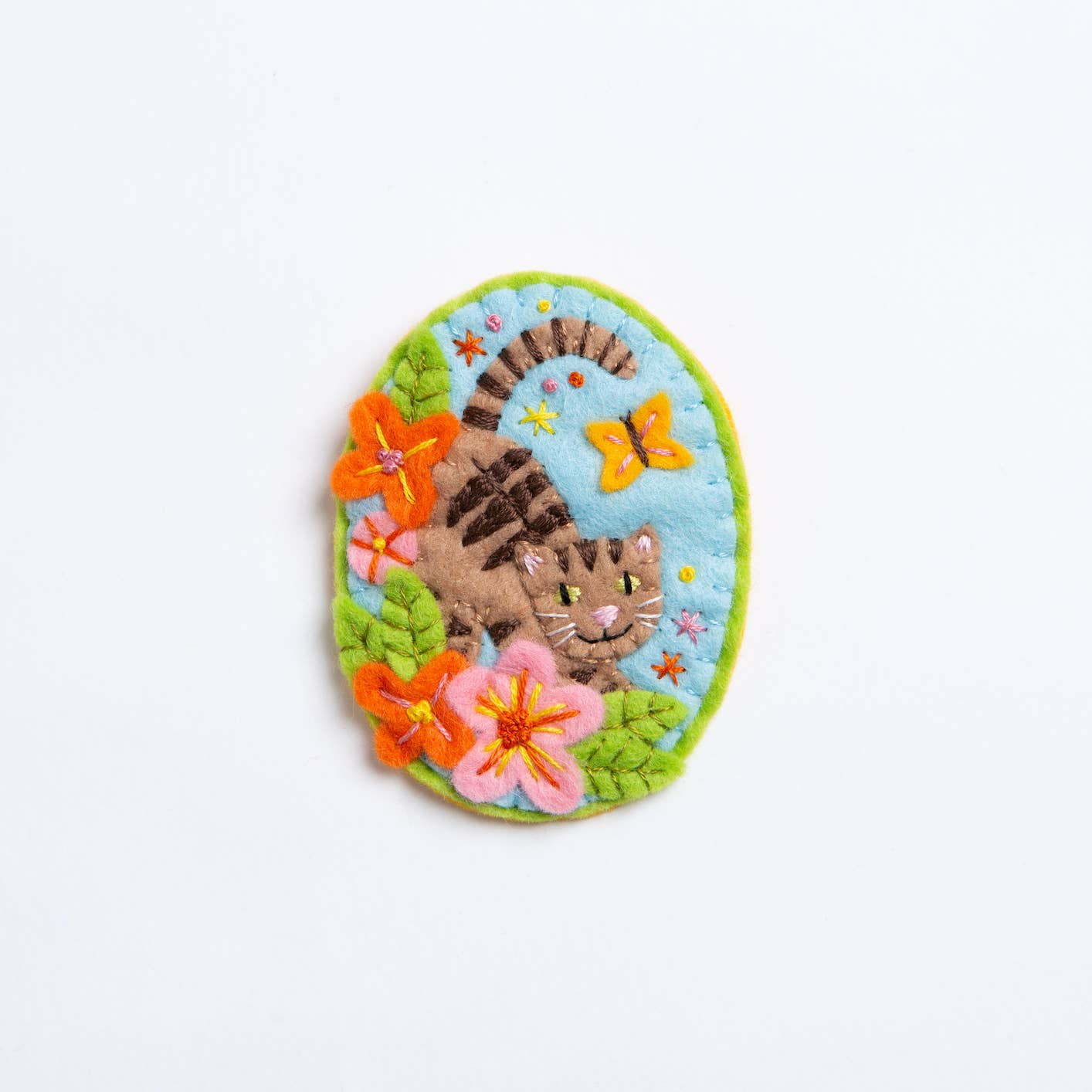 Tabby Cat Brooch Felt Craft Kit