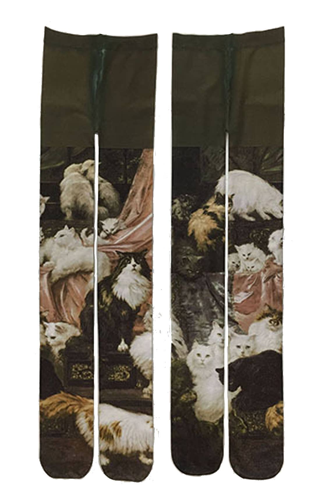 MY WIFE'S LOVERS BY CARL KAHLER CAT KITTY Printed Art Tights