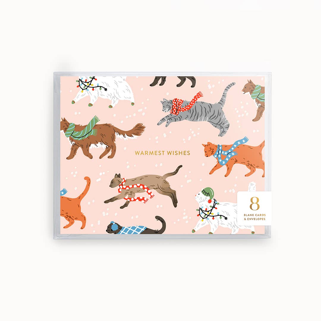 Warmest Wishes Cats Card | Boxed Set of 8