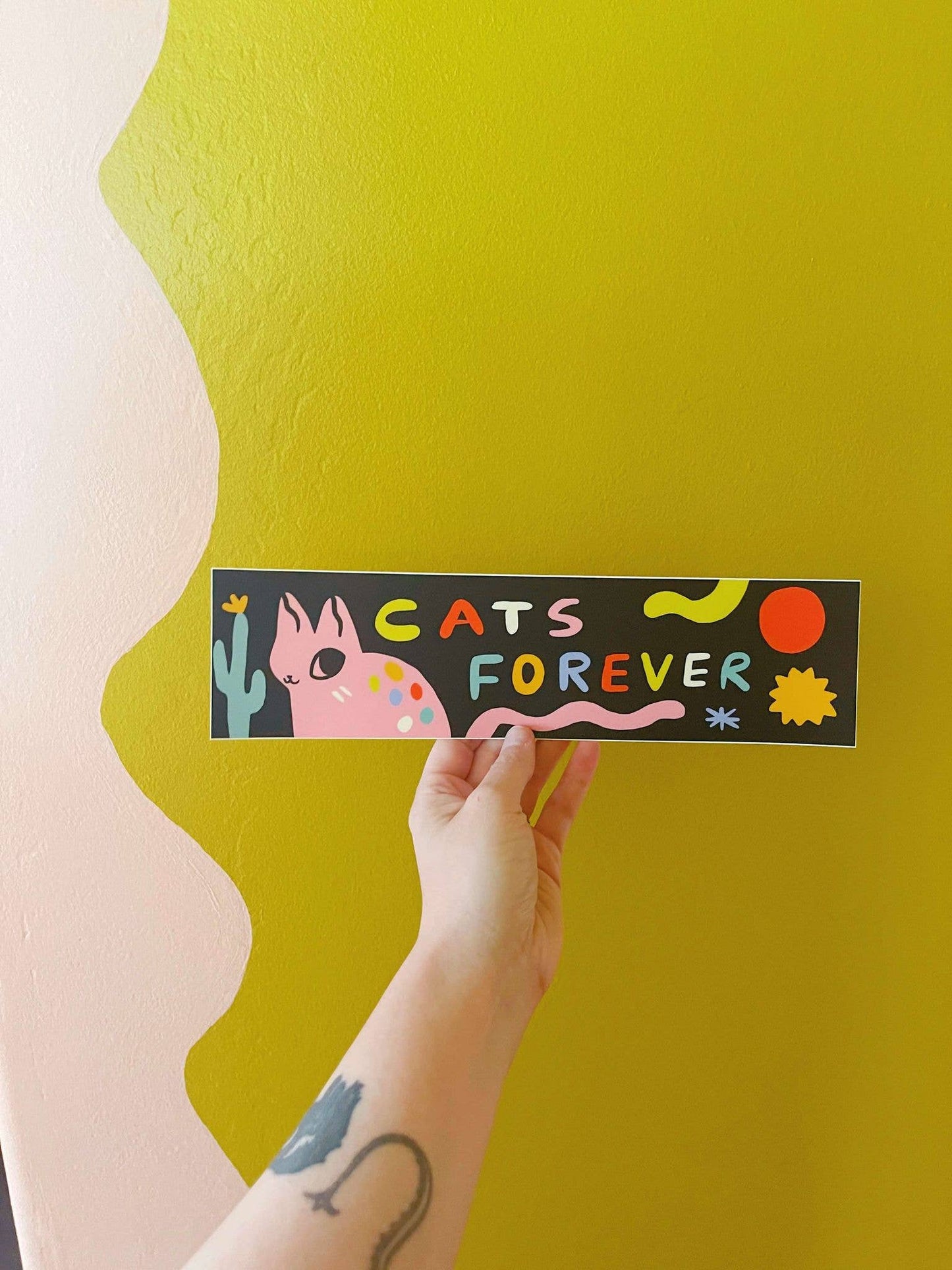 Cats Forever Matte Vinyl Waterproof Bumper Sticker
