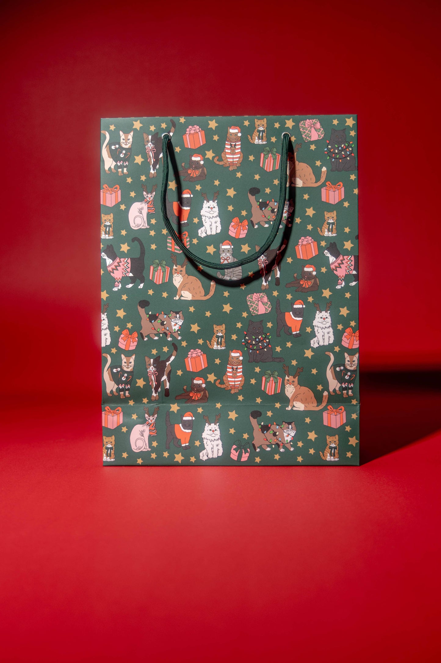 Holiday Cats Gift Bag