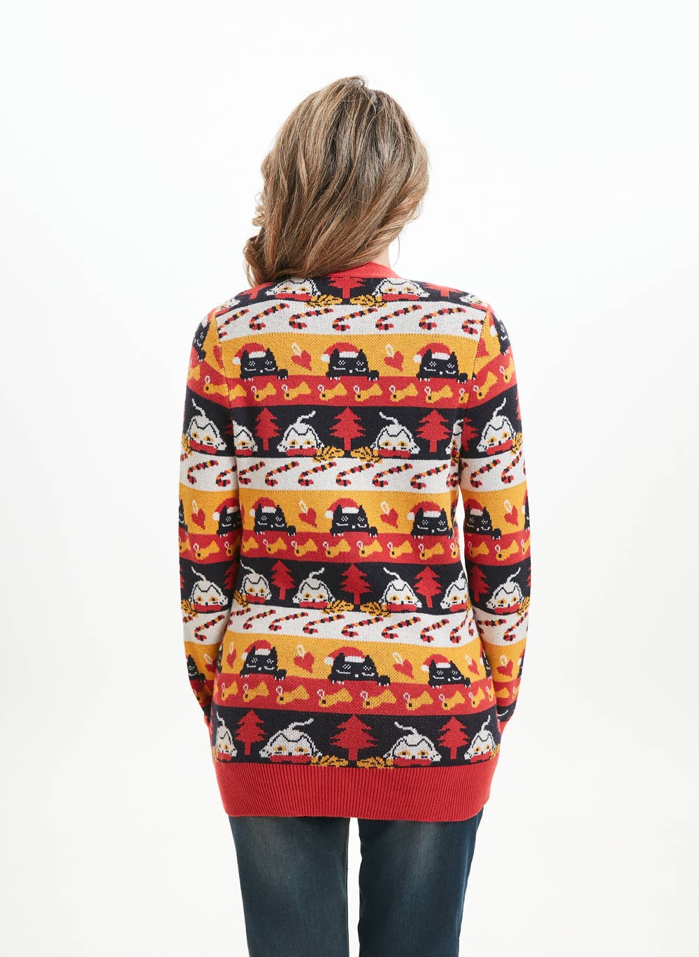 “Fiona” Meowy Christmas Cat Cardigan With Pockets