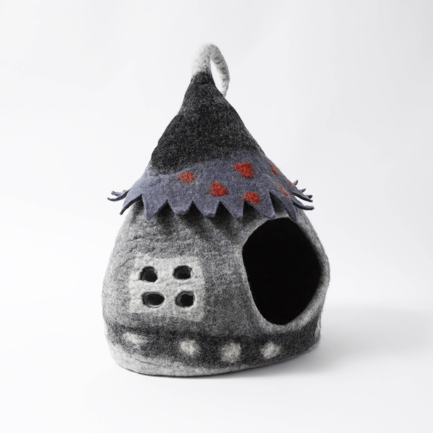 Fairy House Wool Pet Cave: Grey