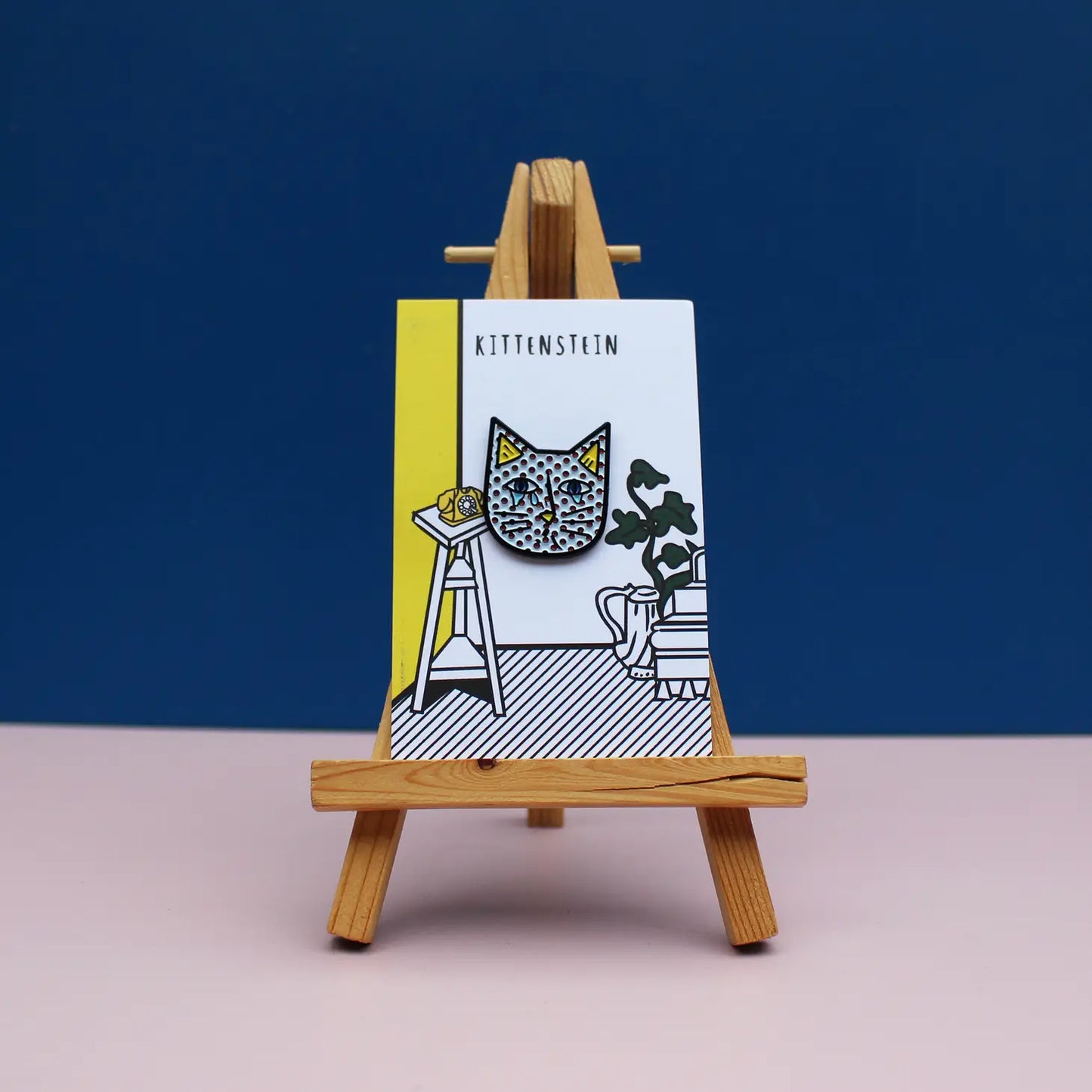 Kittenstein Cat Artist Enamel Pin