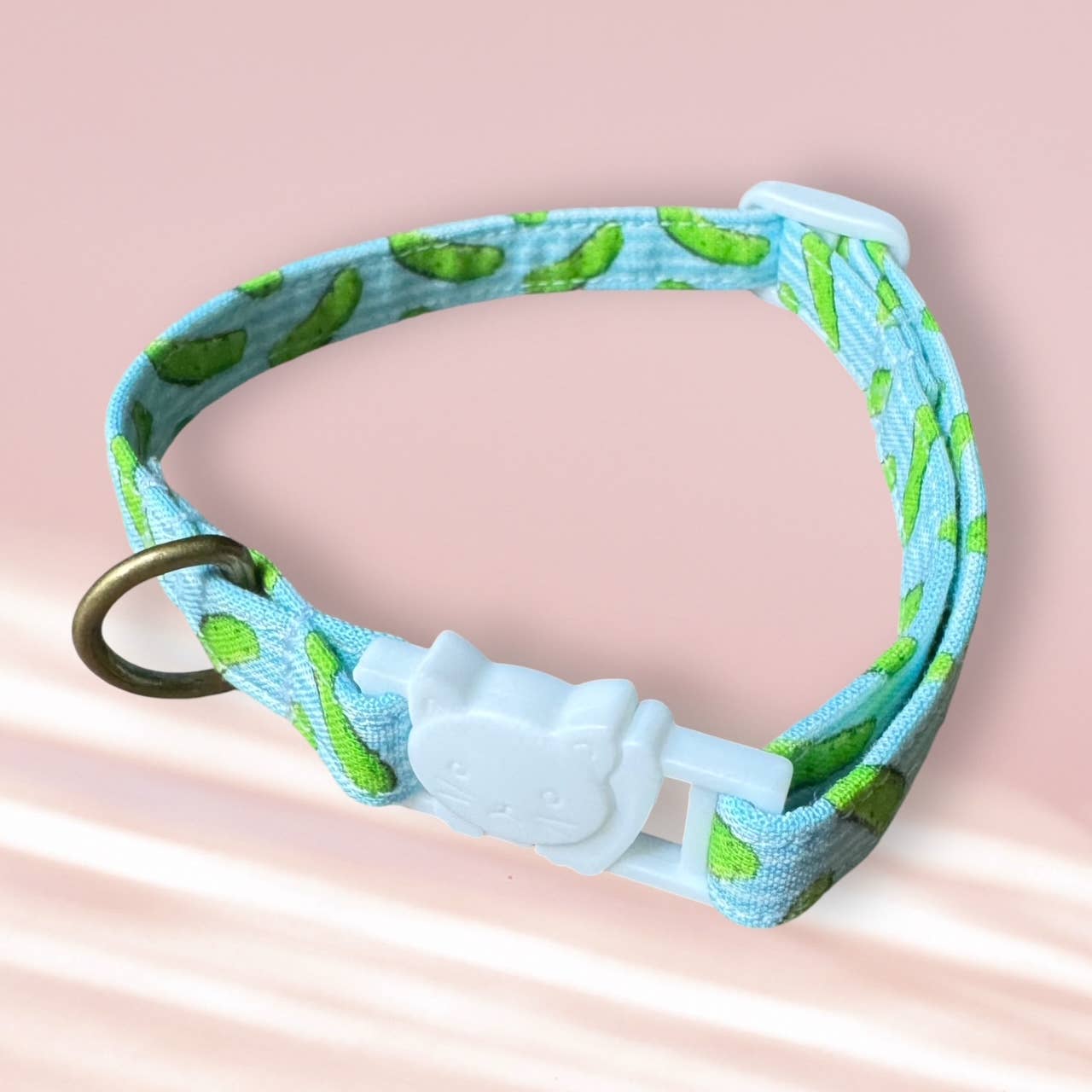 Pickles on Blue Adjustable Breakaway Cat Collar