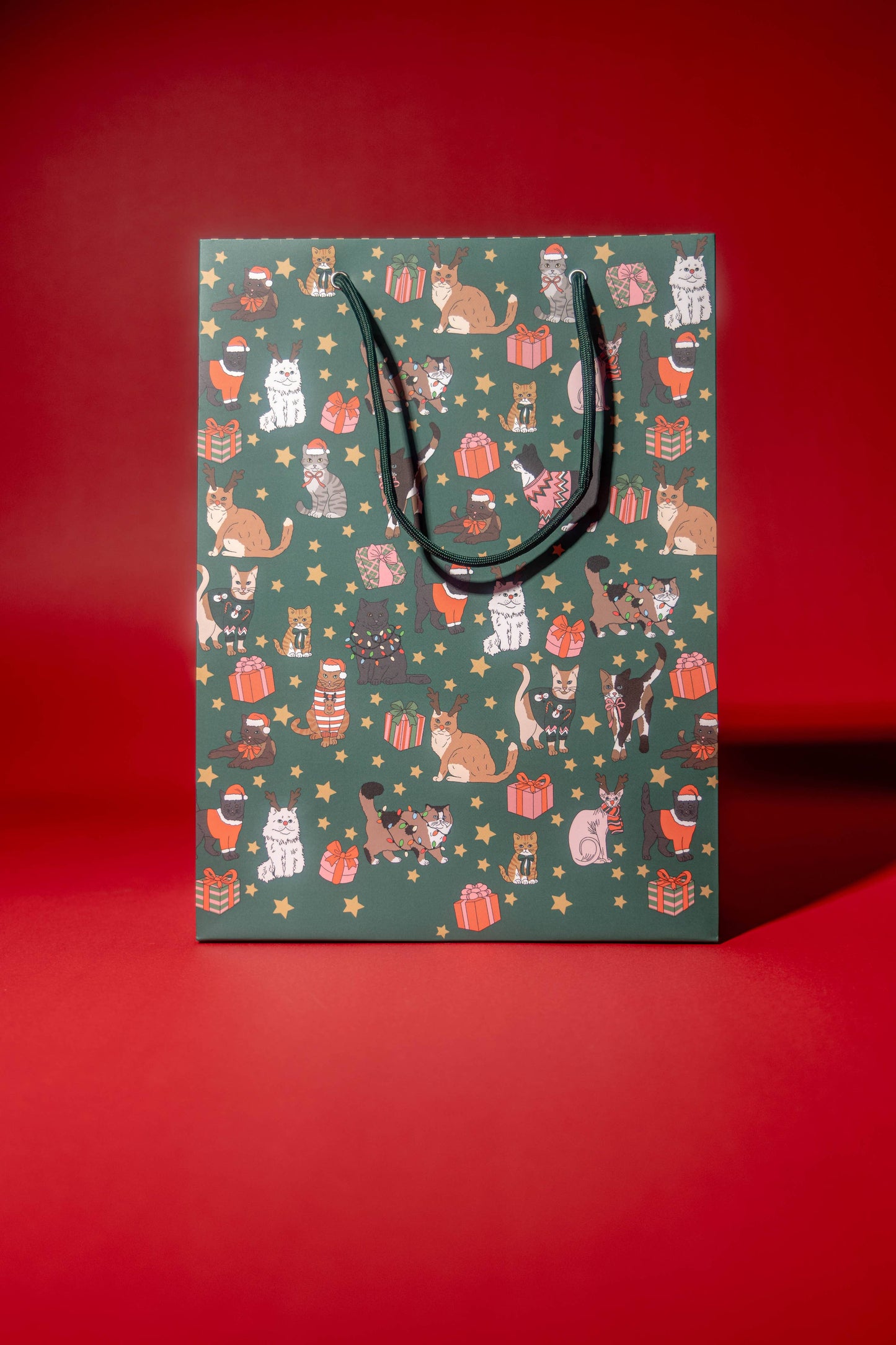 Holiday Cats Gift Bag
