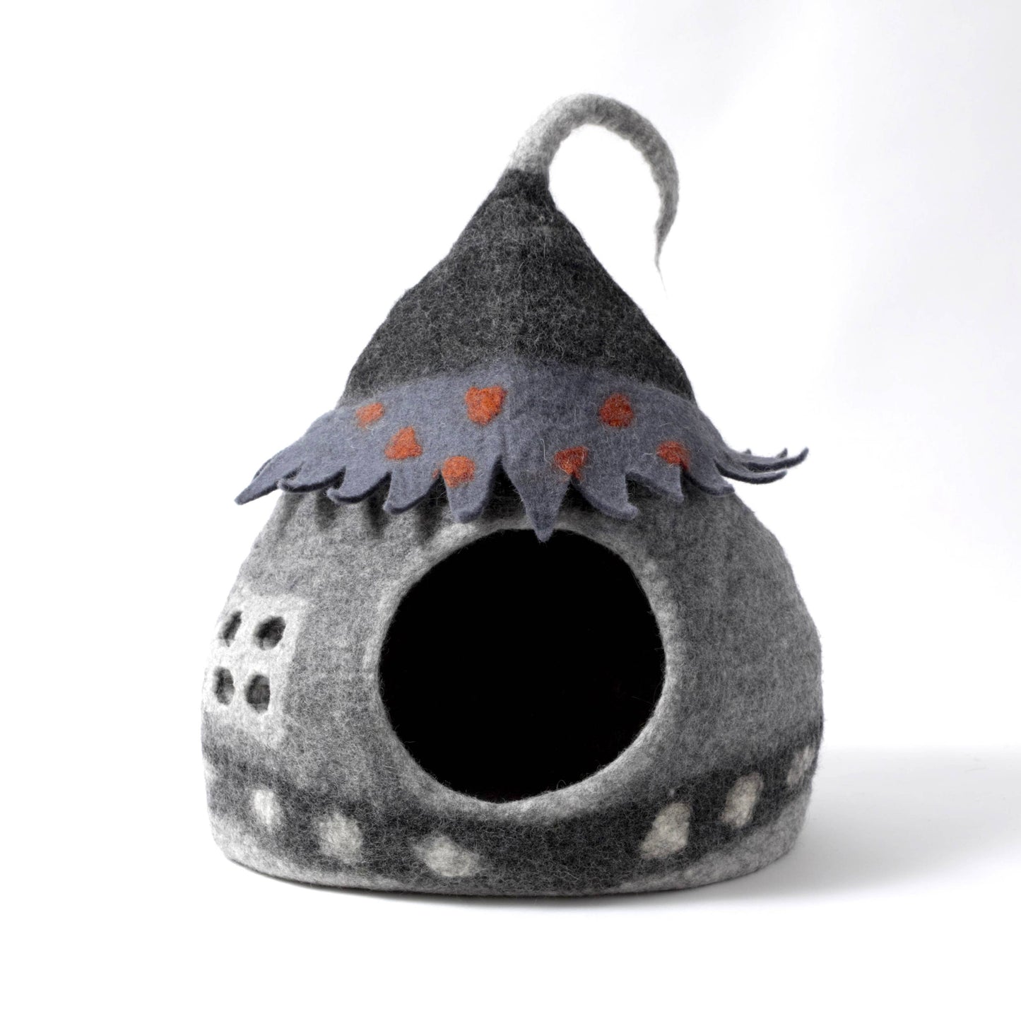 Fairy House Wool Pet Cave: Grey