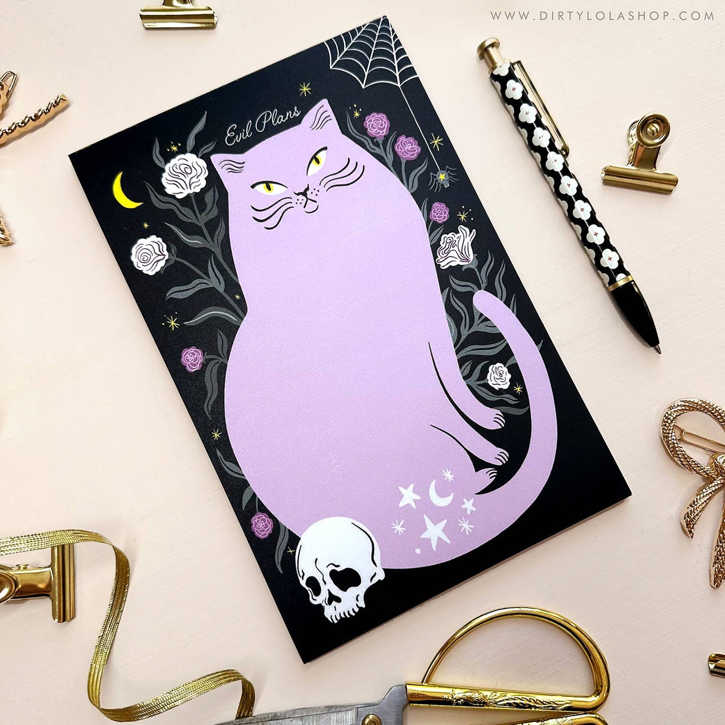 EVIL PLANS CAT NOTEPAD